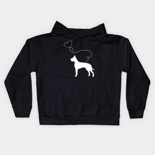 dog cute great danes heart Kids Hoodie